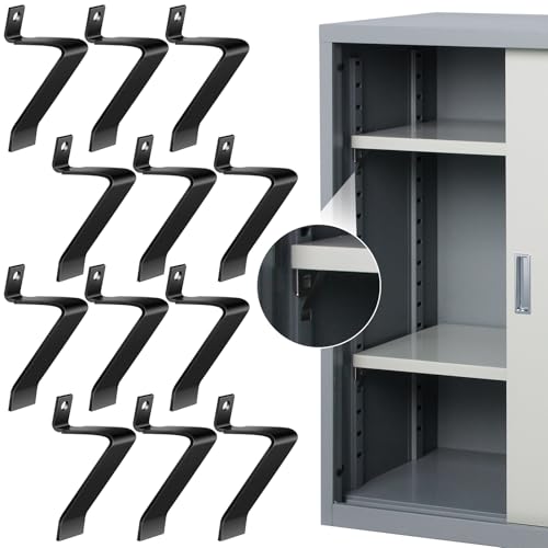 Zonon 12 clips de estante compatibles con gabinetes de metal