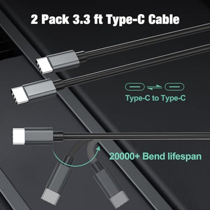 Paquete de 2 cargadores de coche USB C de 38 W de carga rápi