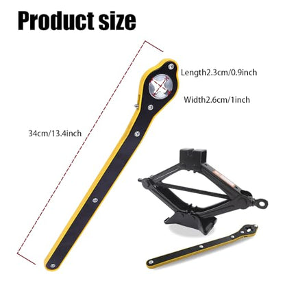 Llave de trinquete con mango largo, gato de automóvil y llav