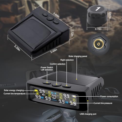 Sistema de monitoreo de presión de neumáticos inalámbrico co