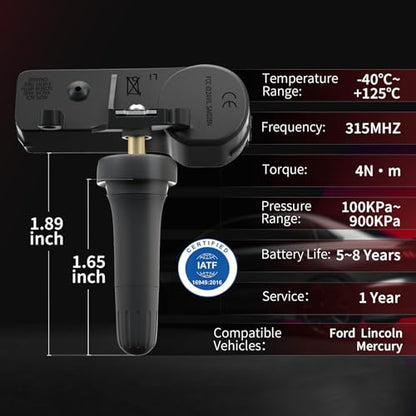 Marsflex Sensor TPMS apto para Ford Lincoln Mercury, F150 F2