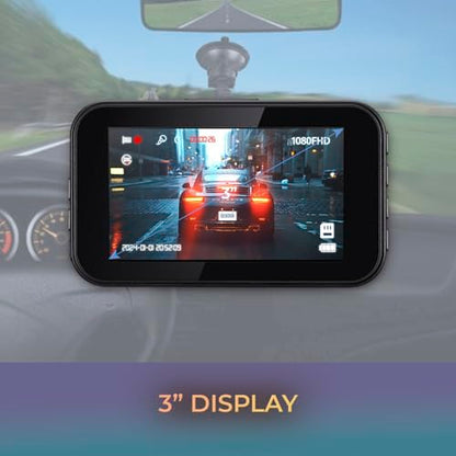 Orbit D111 1080P Full HD Dash Cam con pantalla de 3 pulgadas