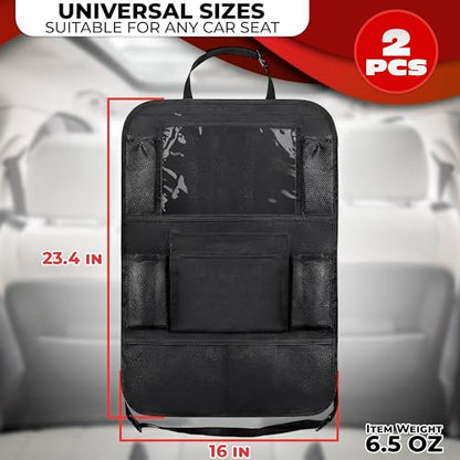 Organizador de asiento trasero de automóvil de 2 piezas, org