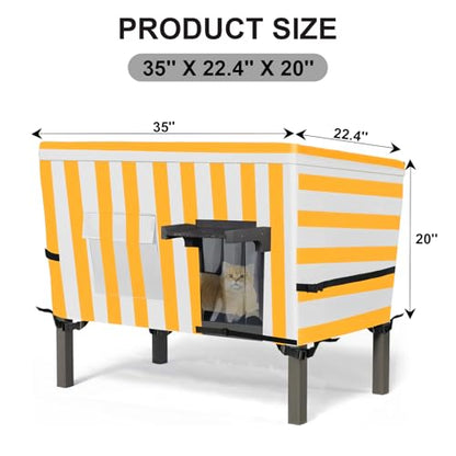 Sudiwei Feral - Funda para casa de gatos con cremallera para