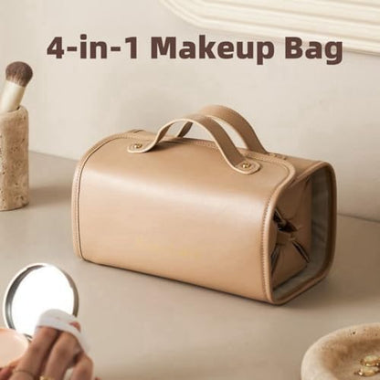 Bolsa de cosméticos plegable portátil 4 en 1, gran capacidad