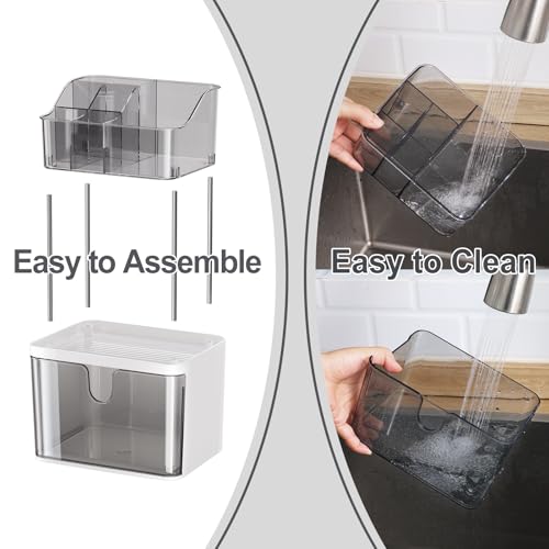 Organizador de mostrador de baño de 2 cajones, mostrador org