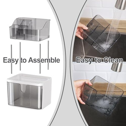 Organizador de mostrador de baño de 2 cajones, mostrador org