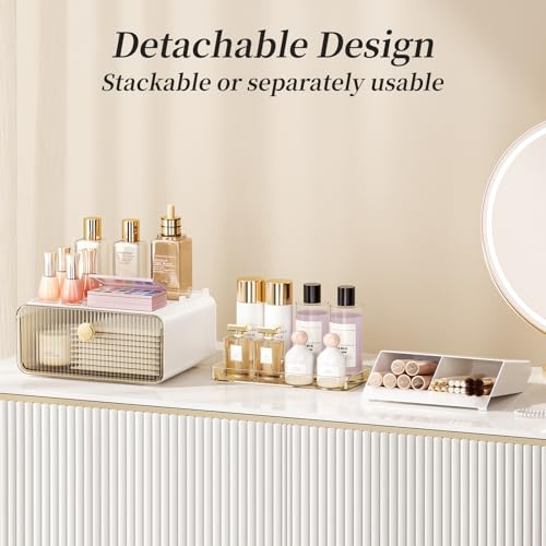 Organizador de maquillaje de 2 niveles para encimera, organi