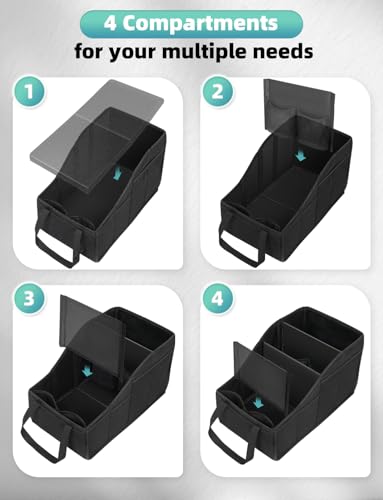 YOHOOLYO Organizador de asiento trasero de automóvil con 4 c