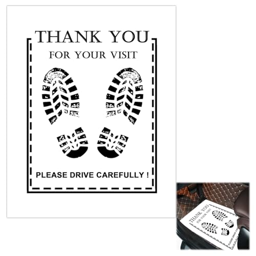White Car Paper Floor Mats 12Pcs Temporary Cars Floor Protec