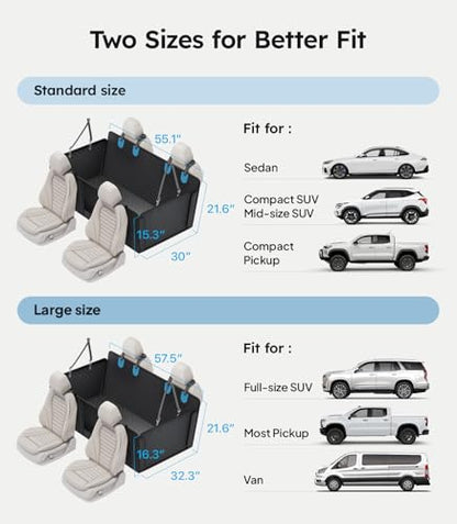 Funda de asiento de automóvil para perro negro y azul para a