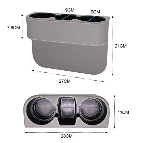 Expansor de portavasos para automóvil con funda de piel sint