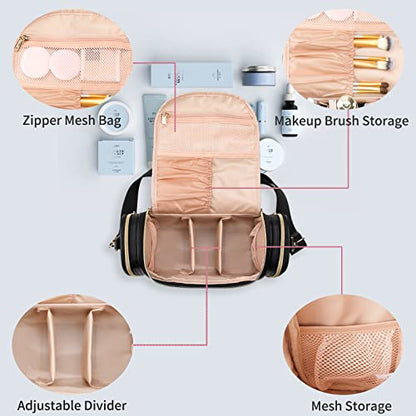 Ethereal Bolsa de maquillaje grande, bolsa de maquillaje de