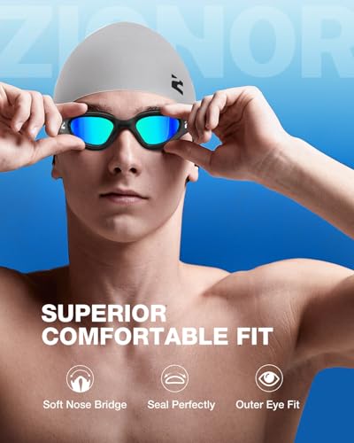 ZIONOR G1 Lite - Juego de gafas de natación con gorro de nat