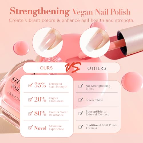 AZUREBEAUTY Juego de esmaltes de uñas veganos, 4 colores nud