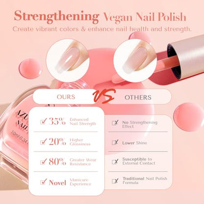 AZUREBEAUTY Juego de esmaltes de uñas veganos, 4 colores nud