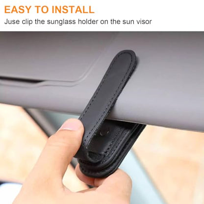 Soporte de lentes de sol para automóvil, clip magnético de c