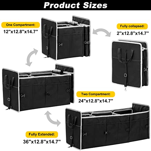 Organizador plegable para maletero, 102L, gran capacidad, al