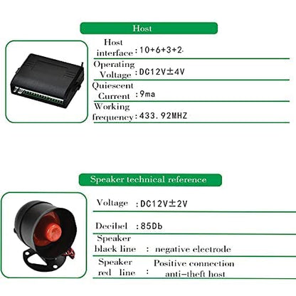 Kit de bloqueo central remoto para automóvil, sistema de ala