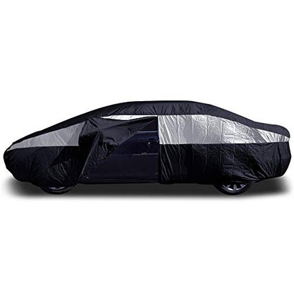Titan Jet Black Poly 210T - Funda de coche para sedanes de 1