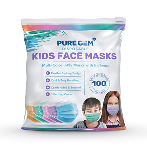 [Paquete de 100] Mascarillas desechables de 3 capas para niñ