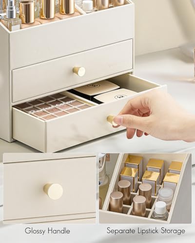 Vlando Organizador de maquillaje para tocador, organizador d