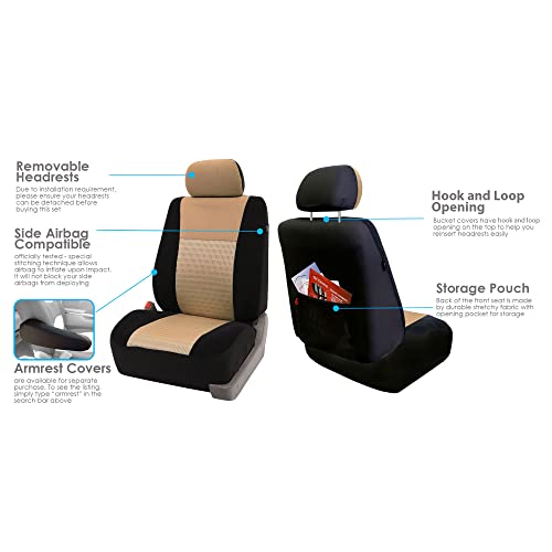 FH Group Juego completo de fundas de asiento de automóvil, c