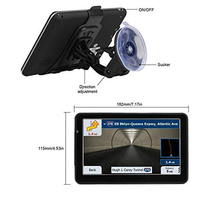 Navegación GPS para automóvil, pantalla táctil HD 8G de 7 pu
