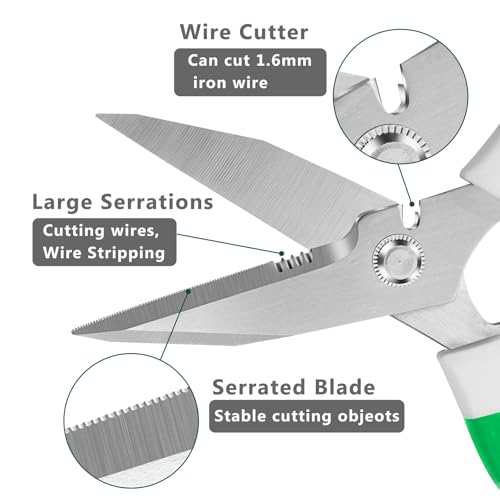 Tijeras de utilidad resistentes: tijeras afiladas multiusos,