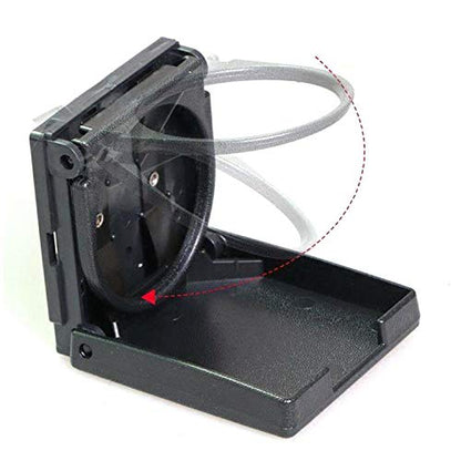 2 soportes plegables ajustables para bebidas con tornillos y