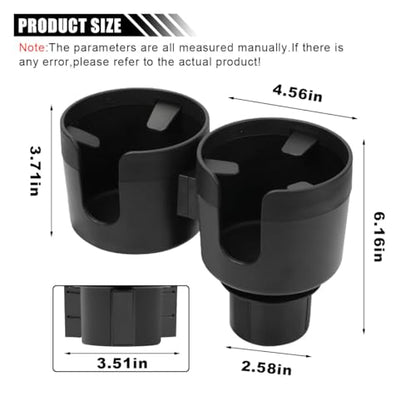 Extensor de portavasos doble para automóvil, adaptador de po