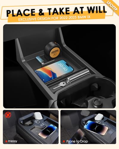 Bandeja de consola inferior para BMW iX, compatible con BMW