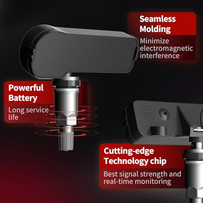 Marsflex Sensores TPMS aptos para GM, 4 sensores de presión