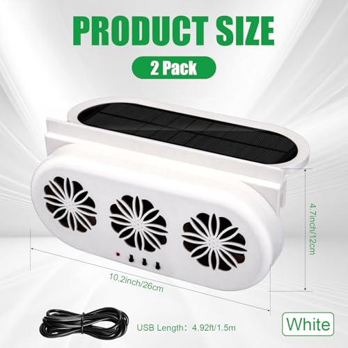 Paquete de 2 ventiladores de escape de automóvil con energía