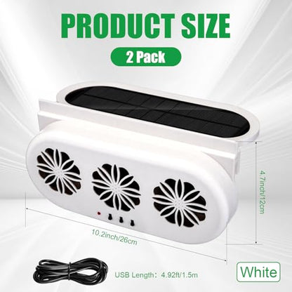 Paquete de 2 ventiladores de escape de automóvil con energía