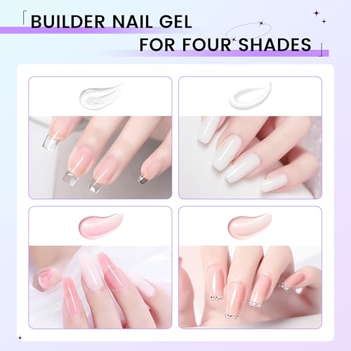 Geles de uñas postizas de 2.12 oz, 2 onzas, gel duro para uñ
