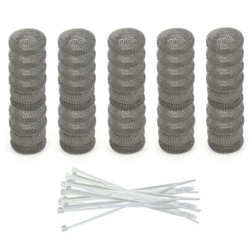 Paquete de 50 trampas de pelusa para lavadora, malla de acer