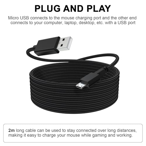 Zosvoses Cable de carga micro USB compatible con Alienware W