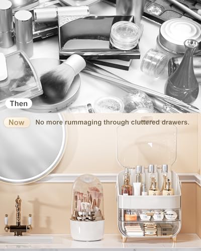 Organizador de maquillaje, soporte para cuidado de la piel,