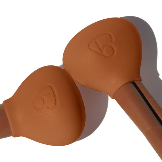 Pequeñas fundas de silicona para brochas de maquillaje para