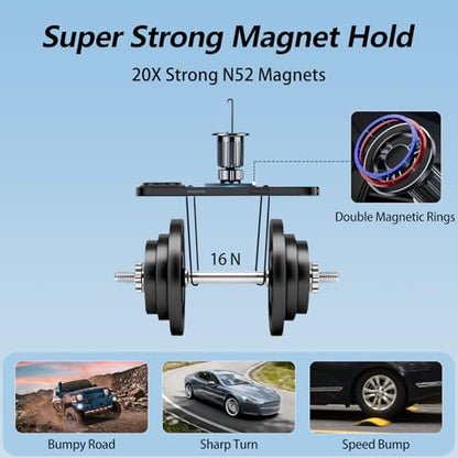 Soporte de coche Magsafe con rotación flexible de 360°, 20 i