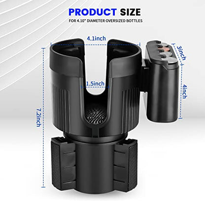Expansor de portavasos para automóvil + soporte extraíble pa