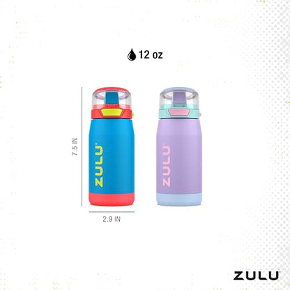 ZULU Kids Flex - Botella de agua aislada de acero inoxidable