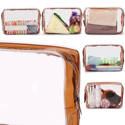 Tbestmax 4 bolsas de maquillaje transparentes para cosmético