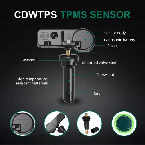 CDWTPS Sensor TPMS, GM 315Mhz Sensor de monitoreo de presión