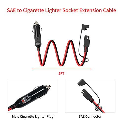 14AWG SAE a encendedor de cigarrillos de coche 12V enchufe m