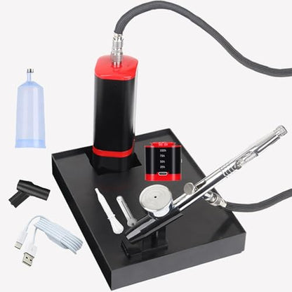 Kit de aerógrafo inalámbrico con soporte para cepillo de air