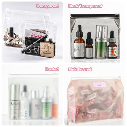 Circloophs Mini bolsas organizadoras de maquillaje transpare