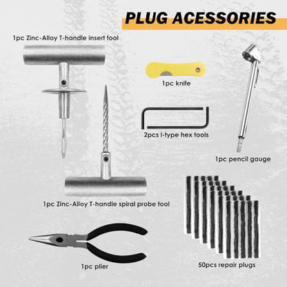 Kit de reparación de neumáticos planos, kit de reparación pr