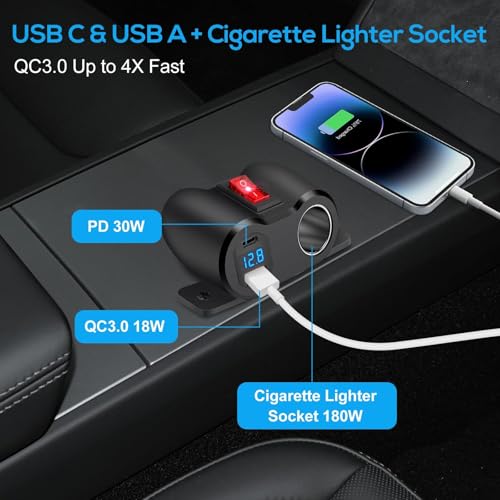 Linkstyle Toma de corriente USB para encendedor de cigarrill